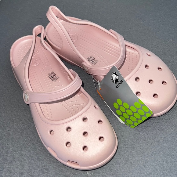 CROCS | Shoes | Nwt Crocs Shayna Mary Jane Shoes Relaxed Fit Cotton Candy Light Pink Rubber 9 